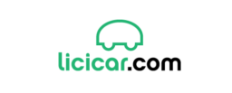 Imagen con fondo transparente donde aparece el logo de Licicar.com, compuesto por un coche en verde y las palabras Licicar.com en verde y negro